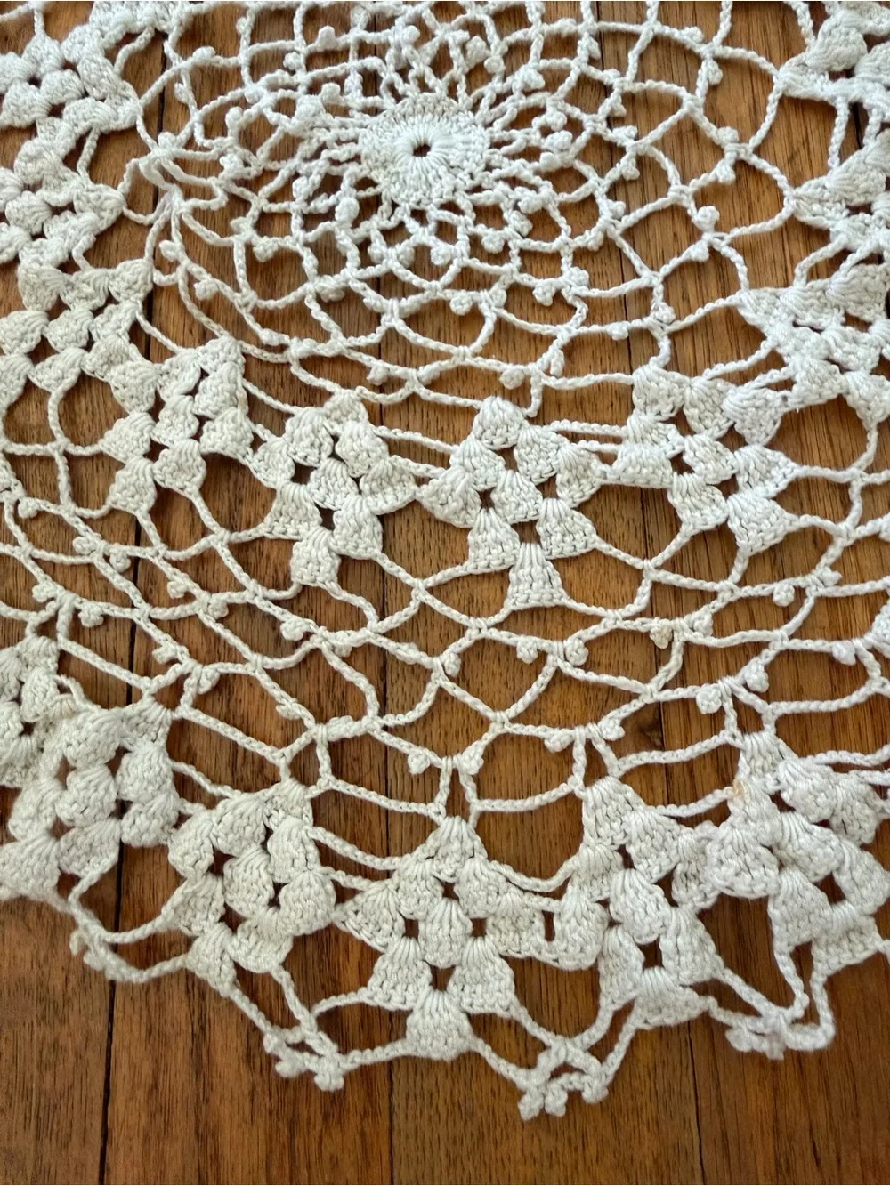 Handmade White Crochet Round Doily
